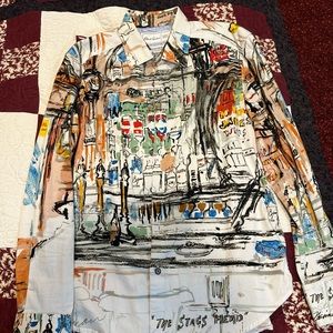 Robert Graham wearable art collection shirt size M